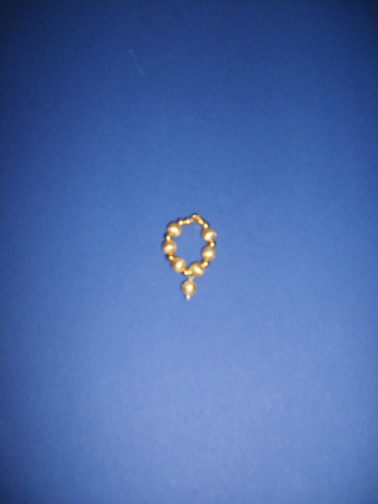 Gold plated ring with small ball