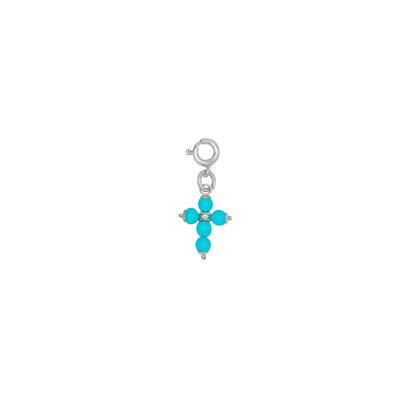 Turquoise Cross Charm