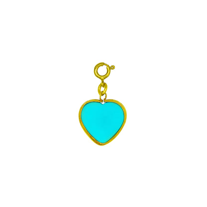 Turquoise Heart Charm