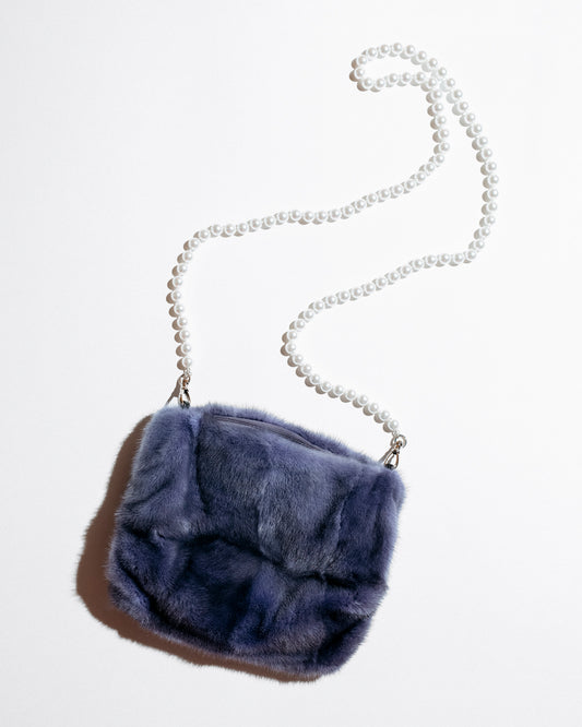 Vintage Mink Pearl Bag