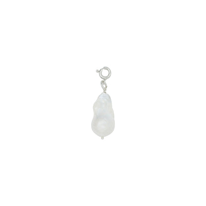 White Baroque Pearl Charm