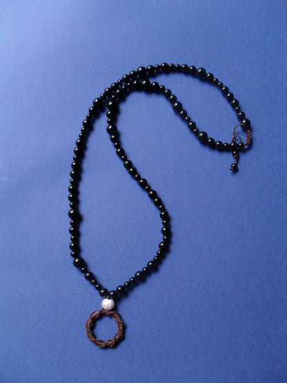 Black onyx Brillenkette