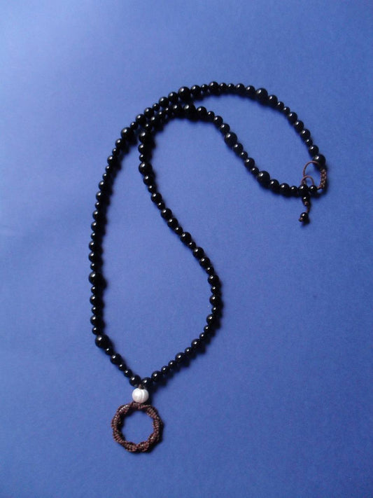 Black onyx Brillenkette
