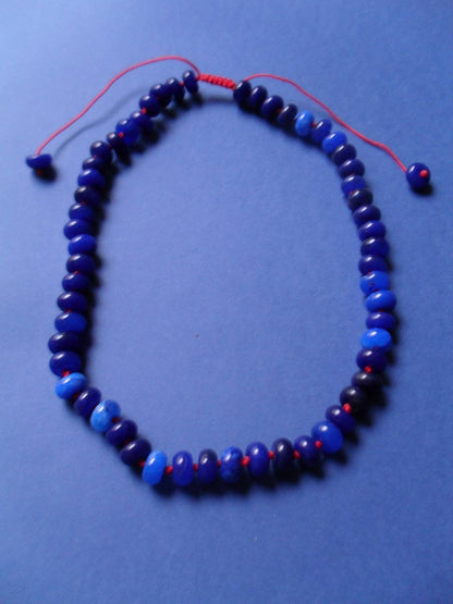 Blue agate necklace