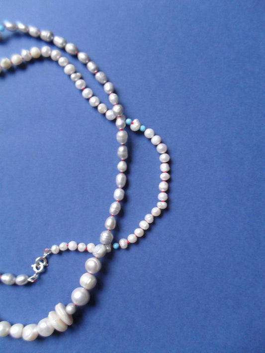 Pearl and turquoise Necklace