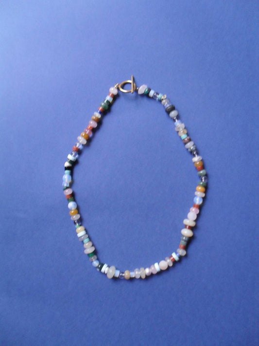 Mixed pastel gemstones Necklace