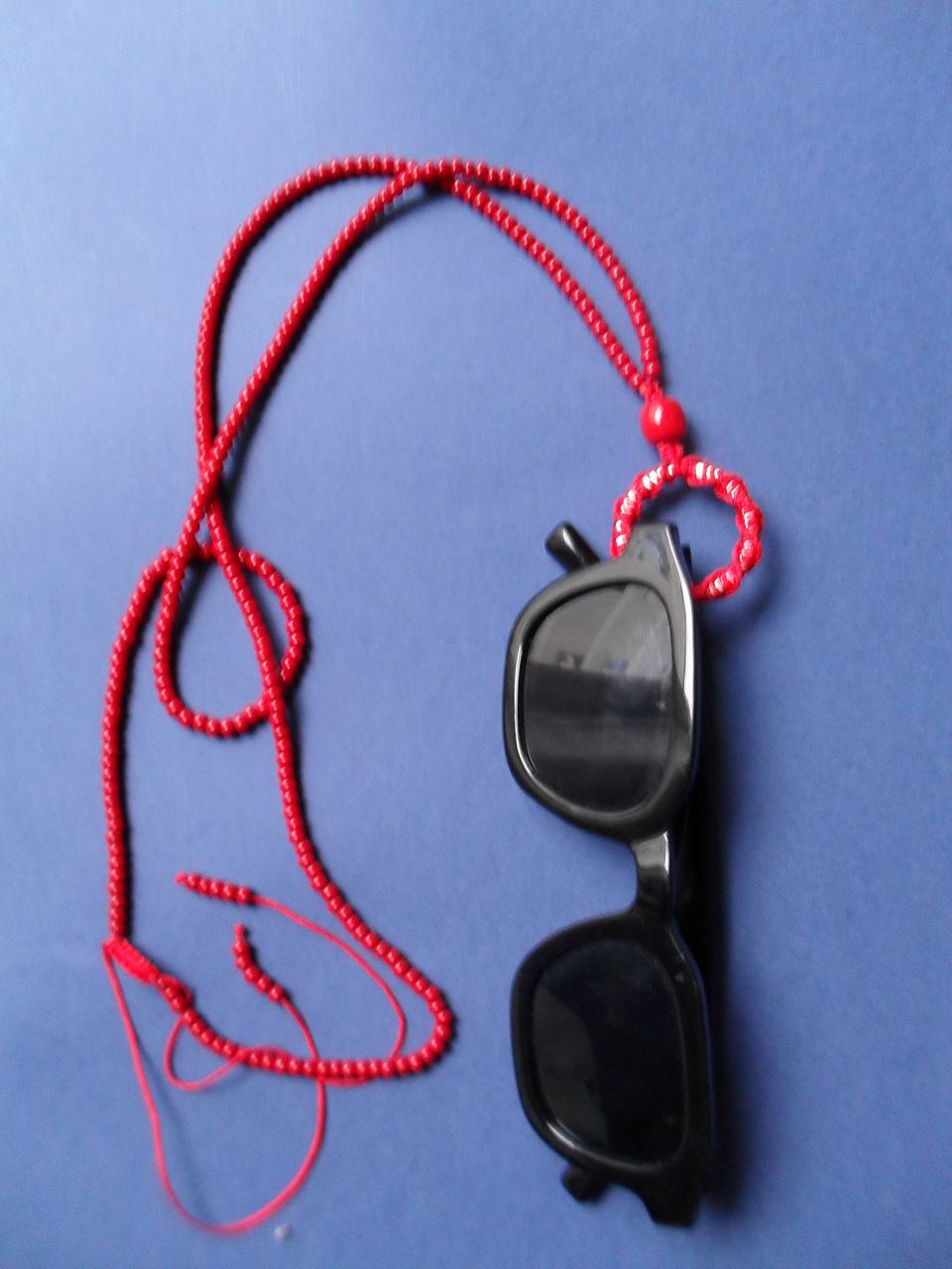 Red beads Brillenkette