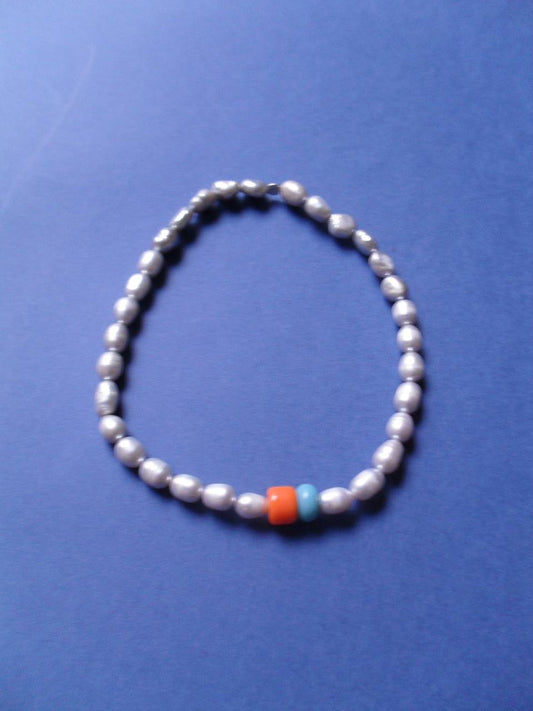 Pearl, Gemstones, Plastic Bracelet