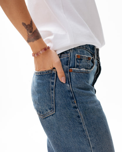 Medium Rhodonite Heart Bracelet