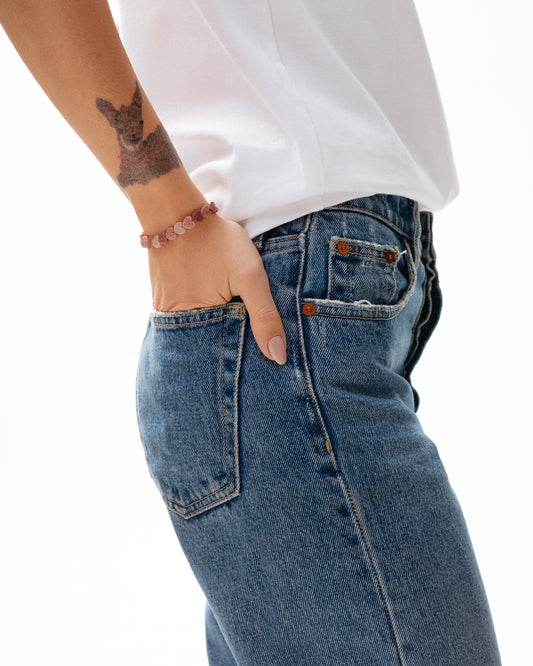 Medium Rhodonite Heart Bracelet