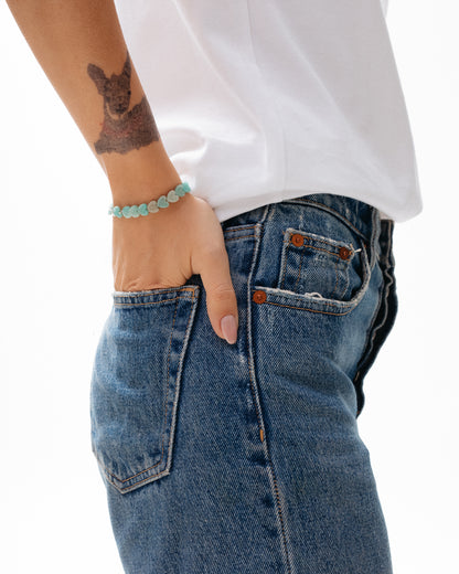 Medium Amazonite Heart Bracelet