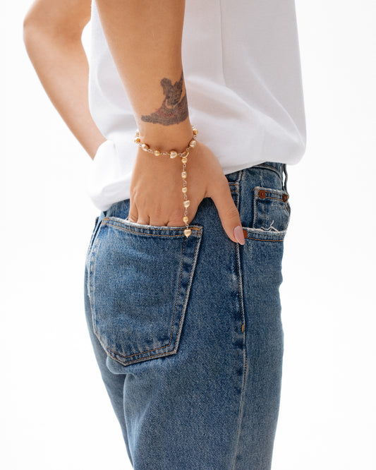 Gold-plated Heart Bracelet