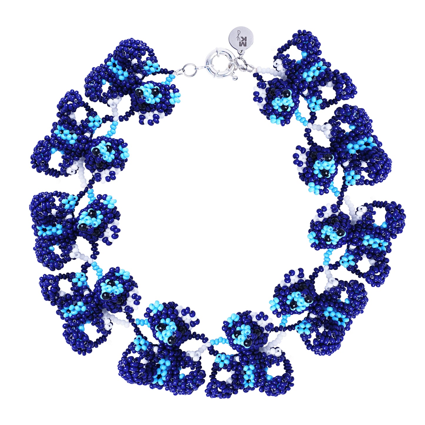 Teddy Bear J.A. Blue Necklace